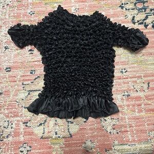 Black Ruffled Top